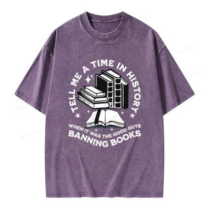 Pagewings When It Was The Good Guys Banning Books Unisex Washed T-shirt