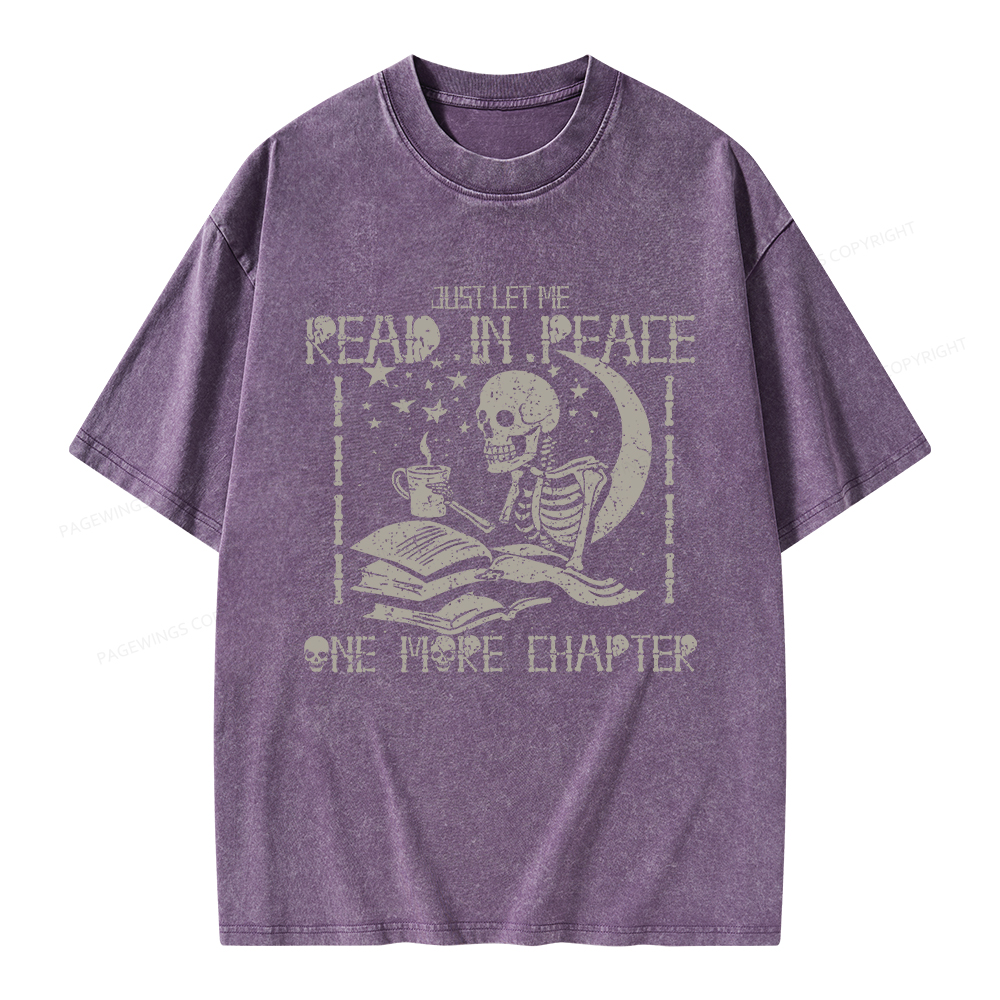 Pagewings Just Let Me Read In Peace Unisex Washed T-shirt