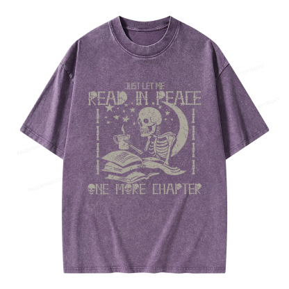 Pagewings Just Let Me Read In Peace Unisex Washed T-shirt
