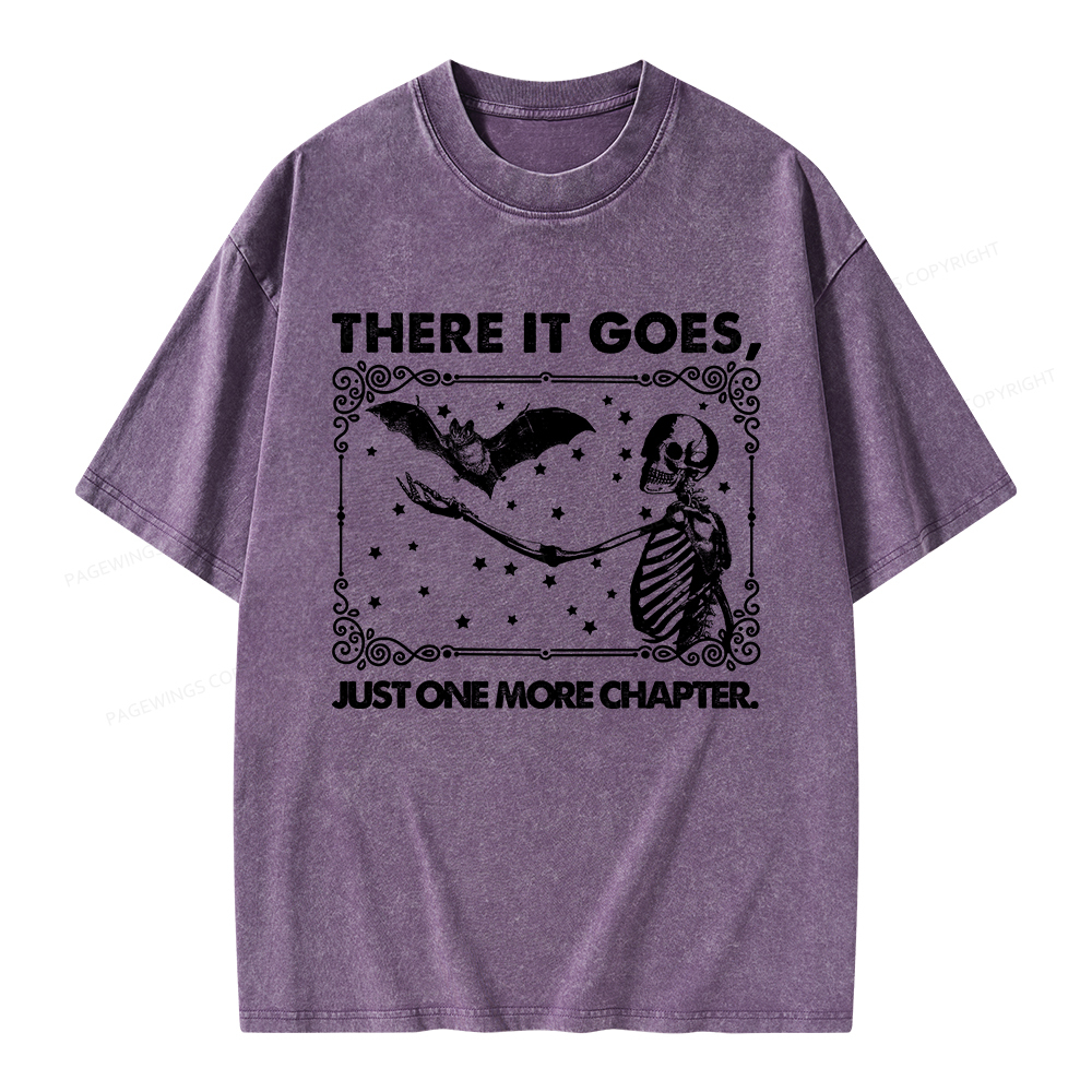 Pagewings There It Goes Just One More Chapter Unisex Washed T-shirt