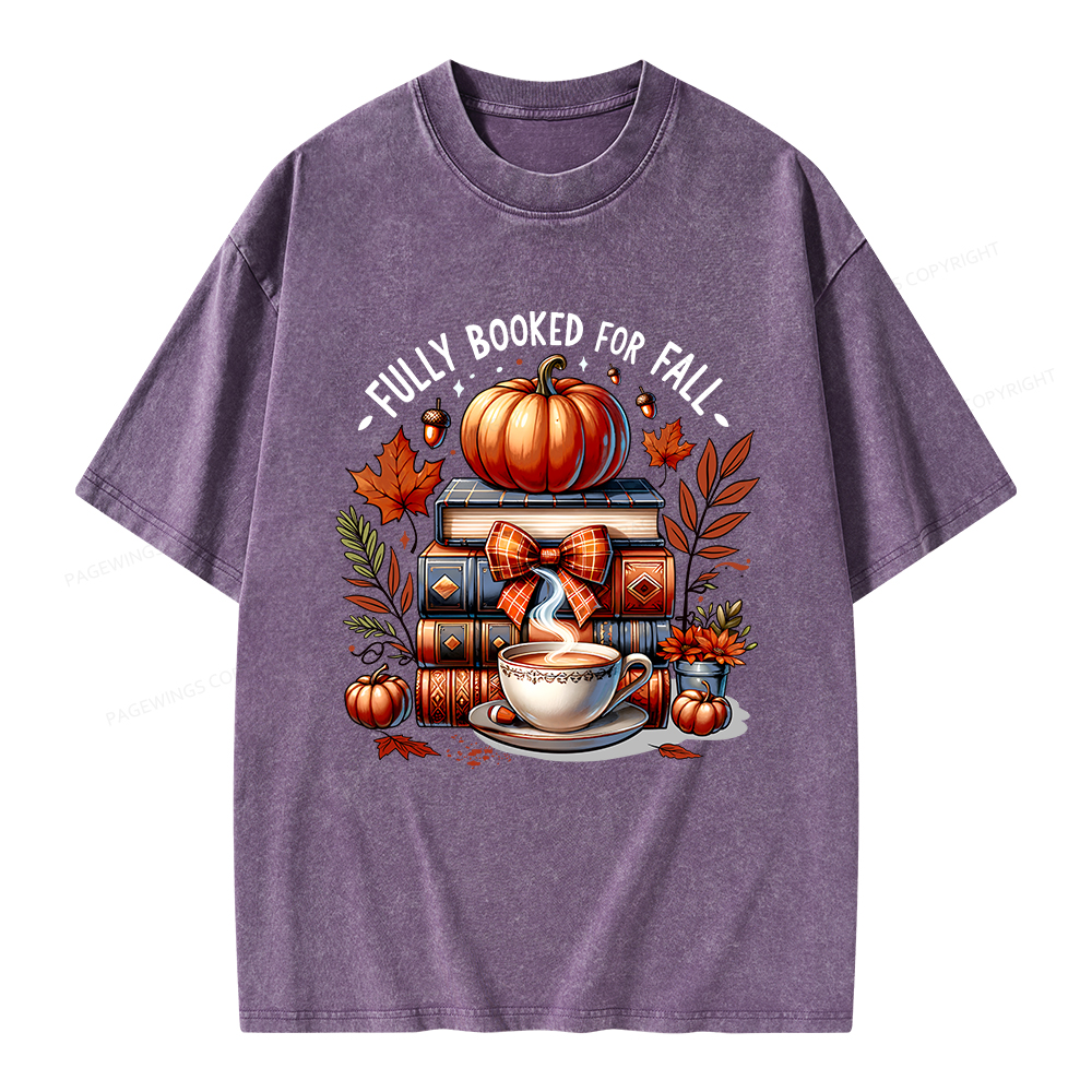 Pagewings Fully Booked for Fall Unisex Washed T-shirt