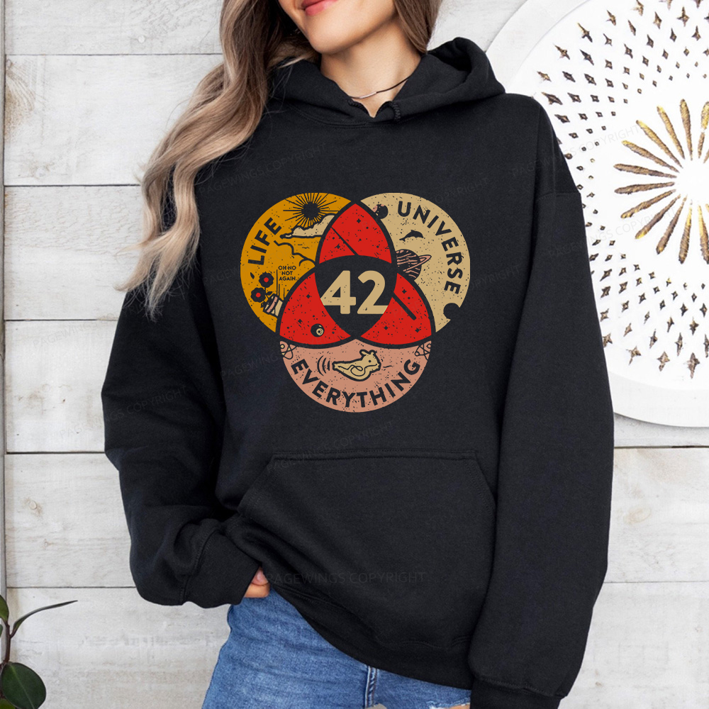 Pagewings 42 The Answer To Life The Universe And Everything Unisex Classic Hoodie