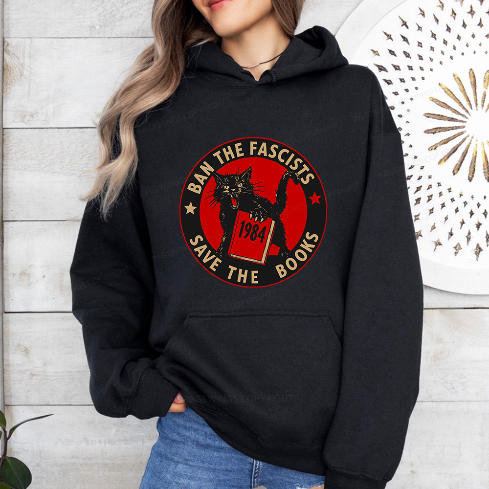 Pagewings Ban The Fascists Save The Books Unisex Classic Hoodie
