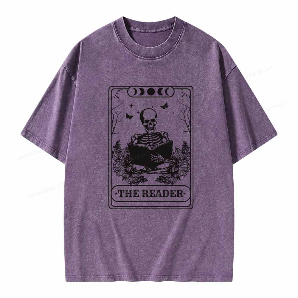 Pagewings The Reader Unisex Washed T-shirt