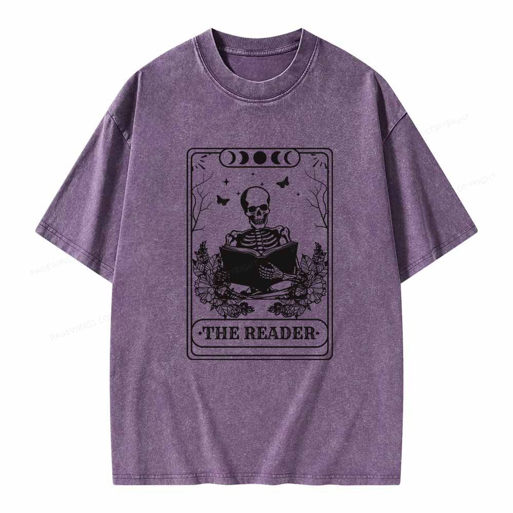 Pagewings The Reader Unisex Washed T-shirt