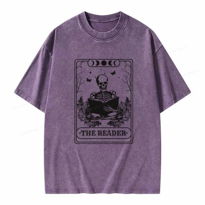 Pagewings The Reader Unisex Washed T-shirt