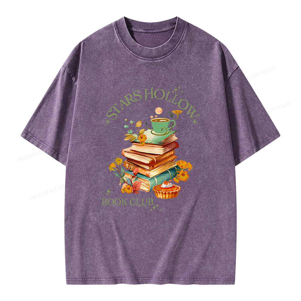 Pagewings Stars Hollow Book Club Unisex Washed T-shirt