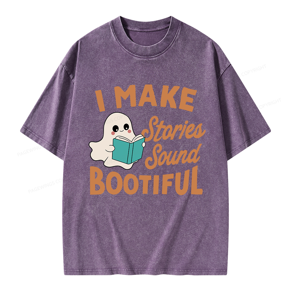 Pagewings I Make Stories Sound Bootiful Unisex Washed T-shirt