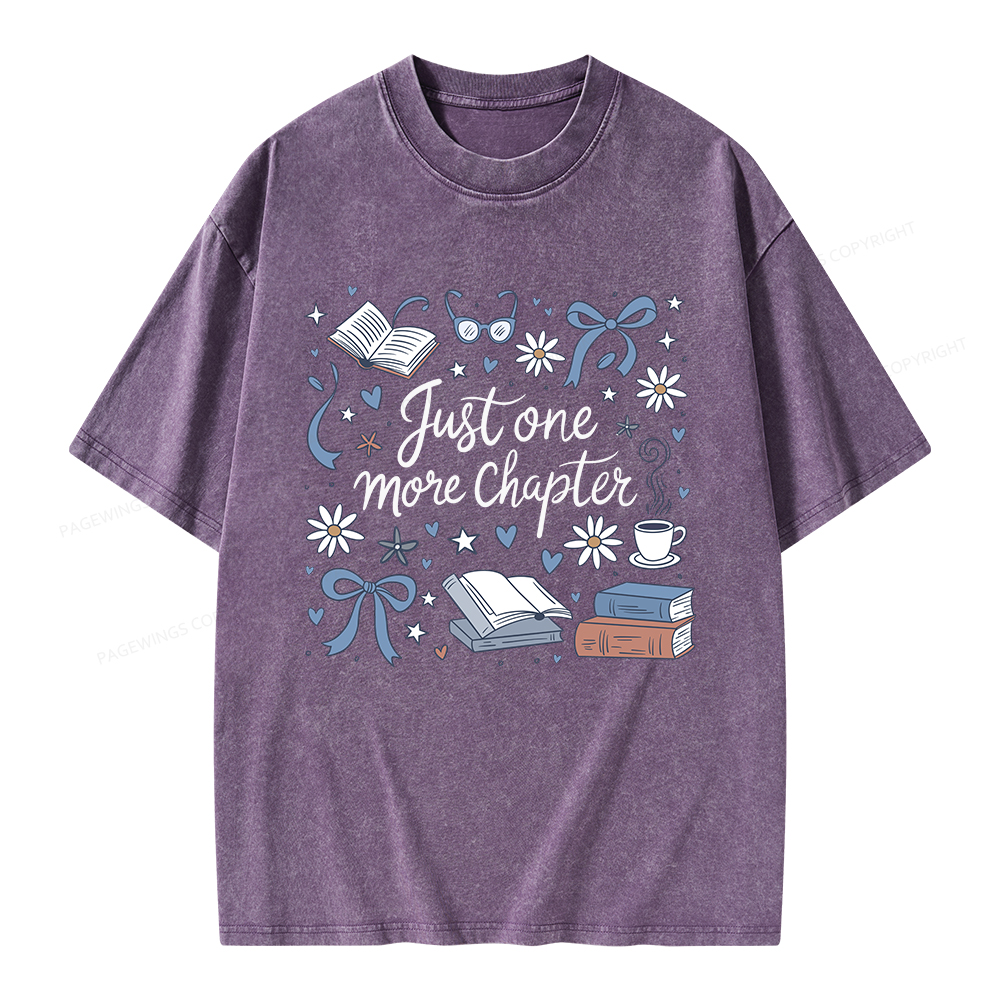 Pagewings Just One More Chapter Unisex Washed T-shirt