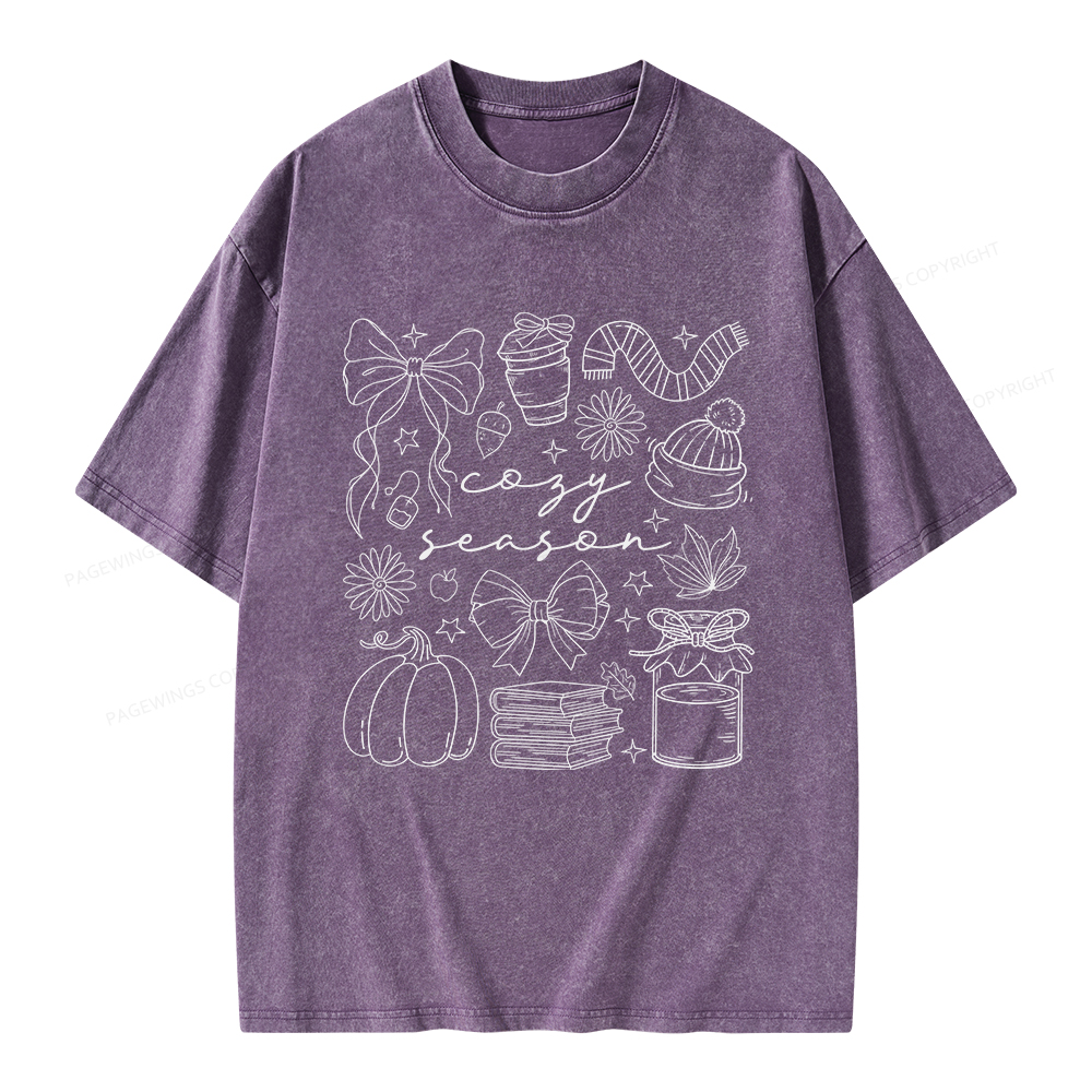 Pagewings Cozy Season Unisex Washed T-shirt