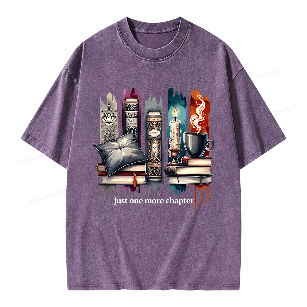 Pagewings Just One More Chapter Unisex Washed T-shirt