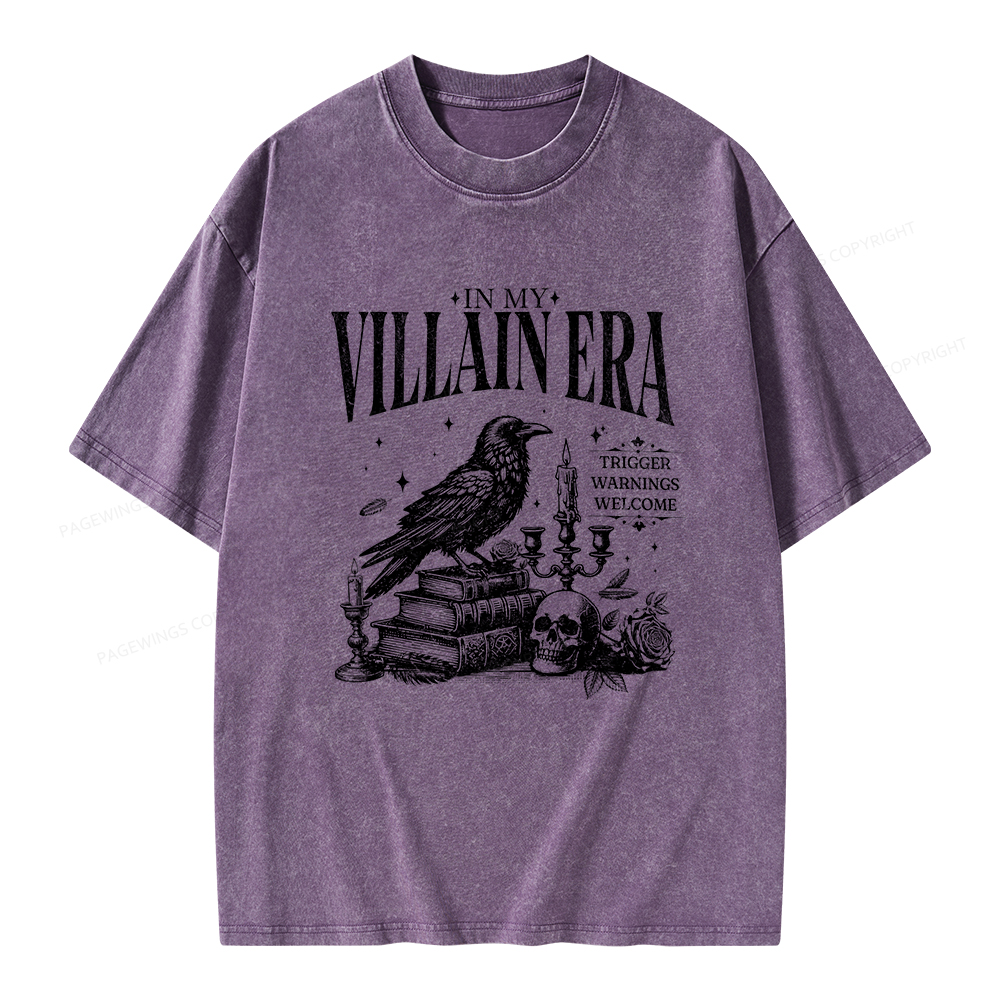 Pagewings Villain Era Unisex Washed T-shirt