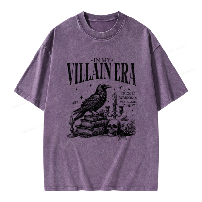 Pagewings Villain Era Unisex Washed T-shirt