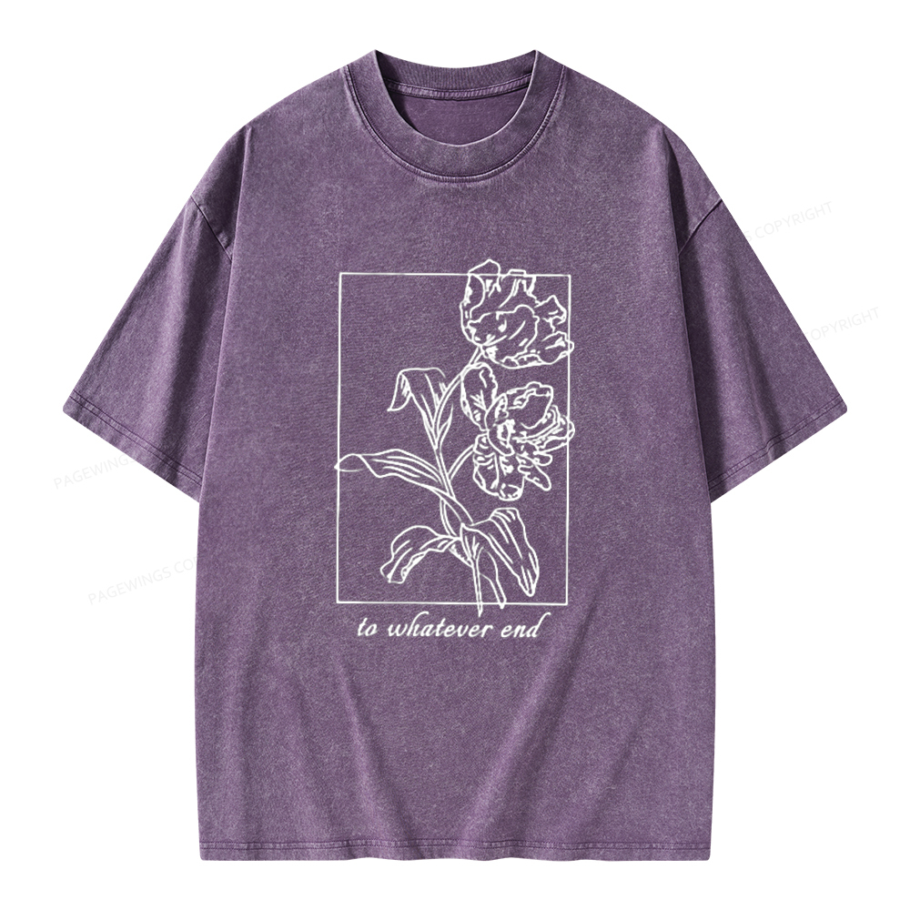 Pagewings To Whatever End t-shirt Unisex Washed T-shirt