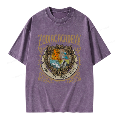 Pagewings Zodiac Academy Unisex Washed T-shirt