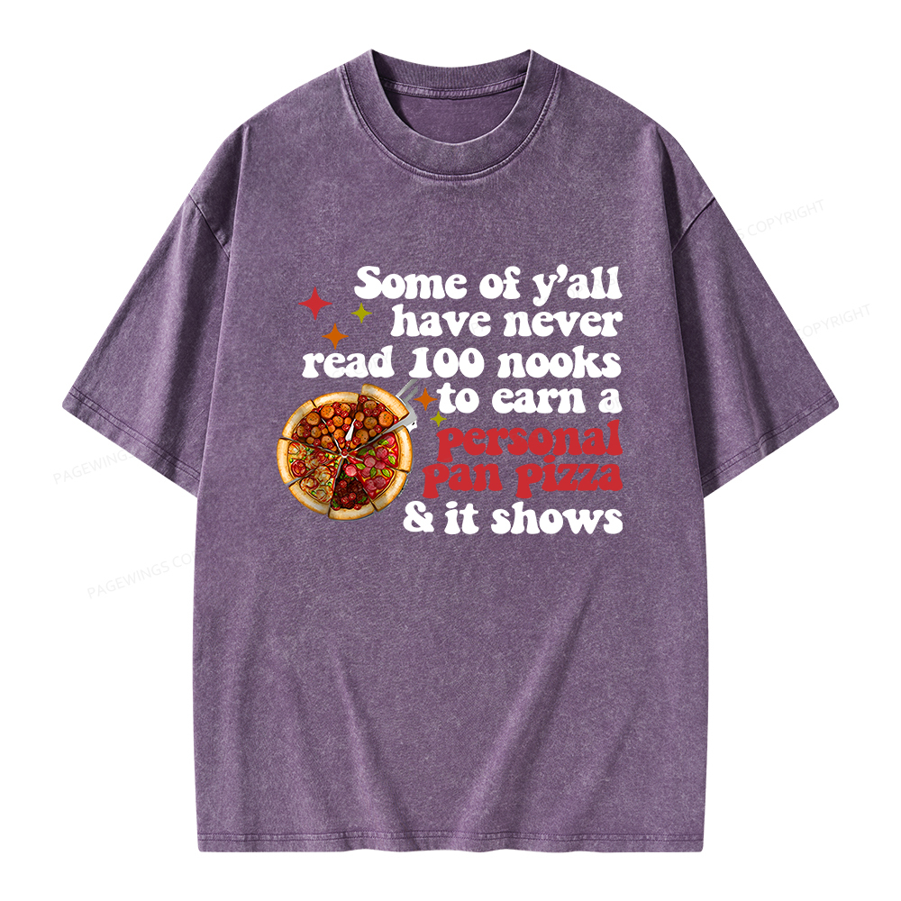 Pagewings Some of Y’all Never Read 100 Books Unisex Washed T-shirt