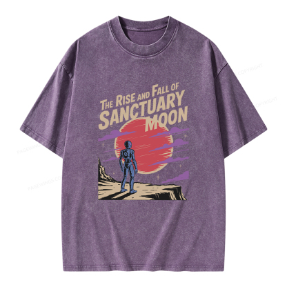 Pagewings The Rise And Fall Of Sanctuary Moon Unisex Washed T-shirt