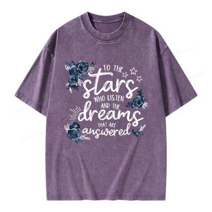 Pagewings To The Stars Unisex Washed T-shirt