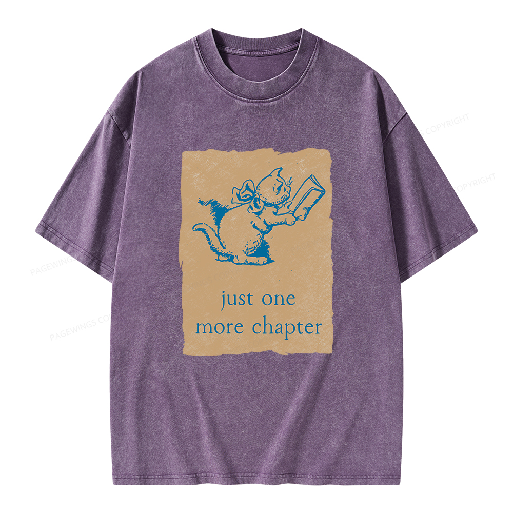 Pagewings Just One More Chapter Unisex Washed T-shirt