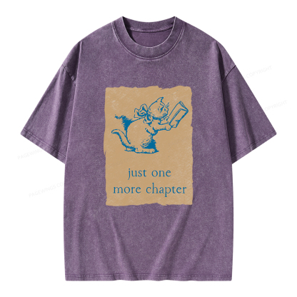 Pagewings Just One More Chapter Unisex Washed T-shirt