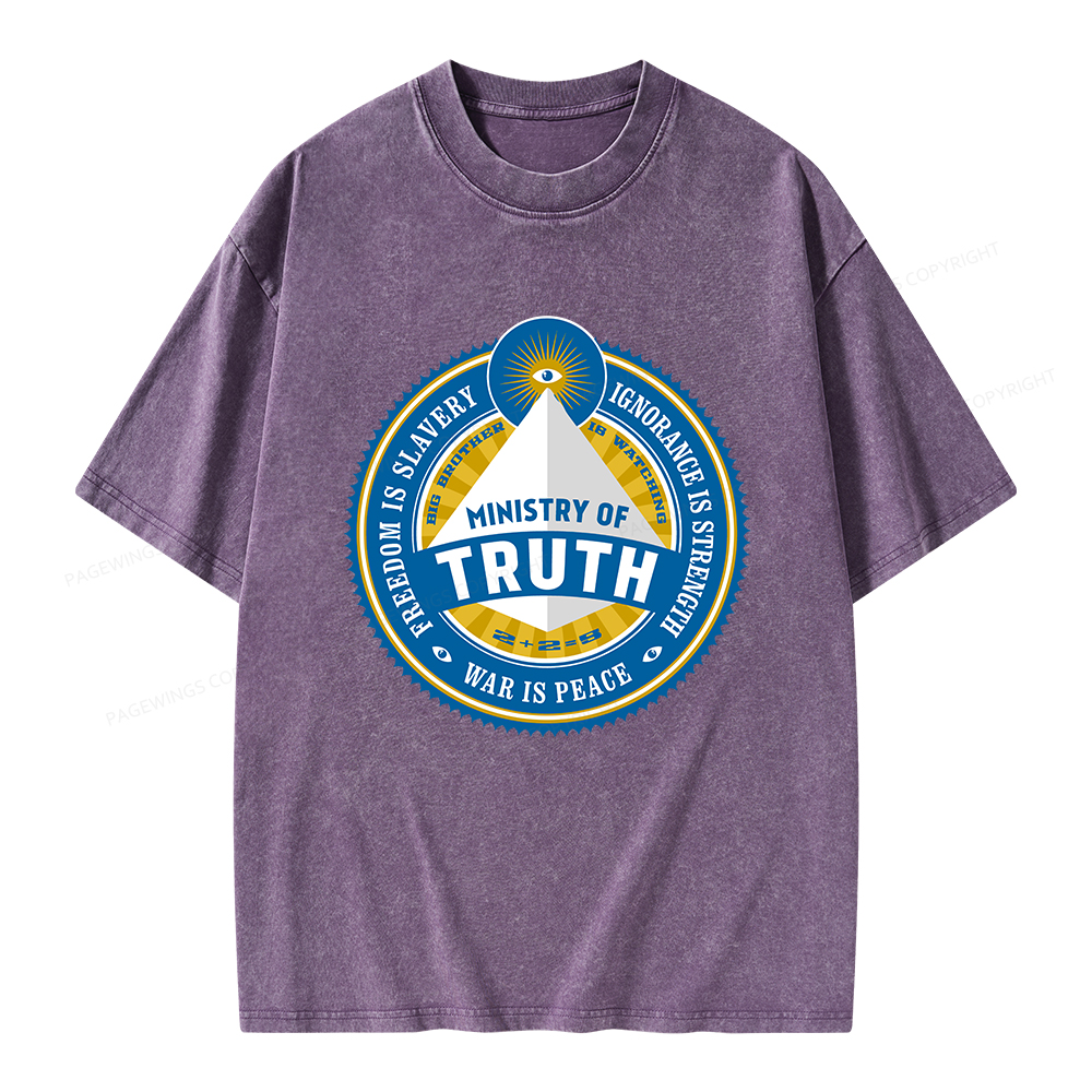 Pagewings Ministry of Truth Unisex Washed T-shirt