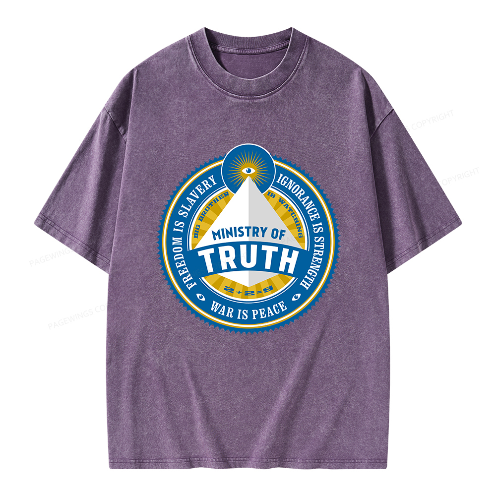 Pagewings Ministry of Truth Unisex Washed T-shirt