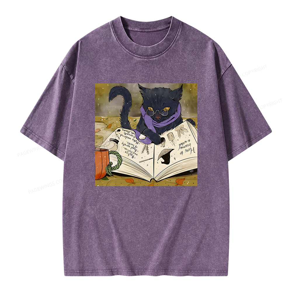 Pagewings Magic Book Lover Unisex Washed T-shirt