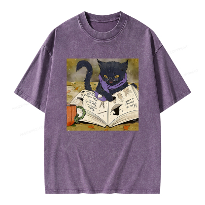 Pagewings Magic Book Lover Unisex Washed T-shirt