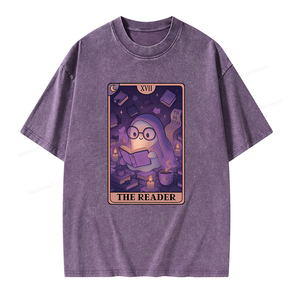 Pagewings The Reader Unisex Washed T-shirt