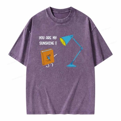 Pagewings You Are My Sunshine book Unisex Washed T-shirt