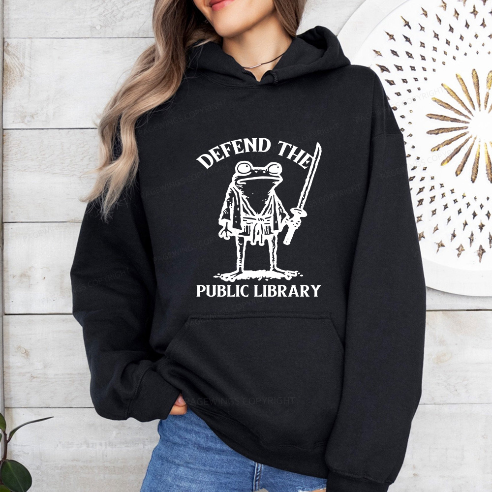 Pagewings Defend Your Public Library Unisex Classic Hoodie