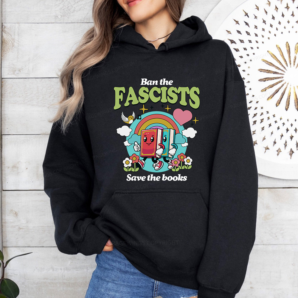 Pagewings Ban the Fascists Save the Books Unisex Classic Hoodie