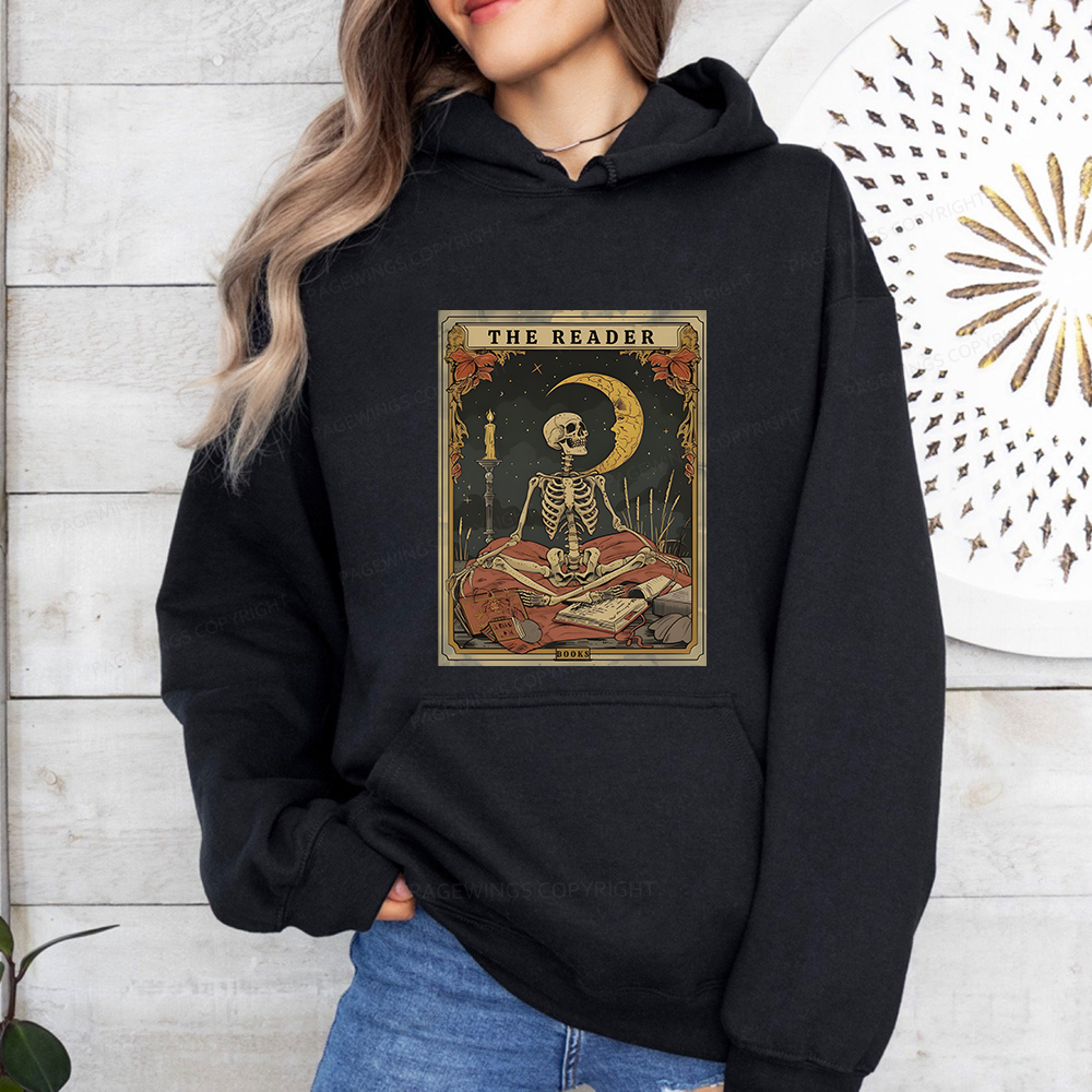 Pagewings The Reader Tarot Card Unisex Classic Hoodie