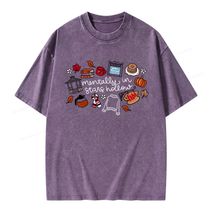 Pagewings Mentally In Stars Hollow Unisex Washed T-shirt