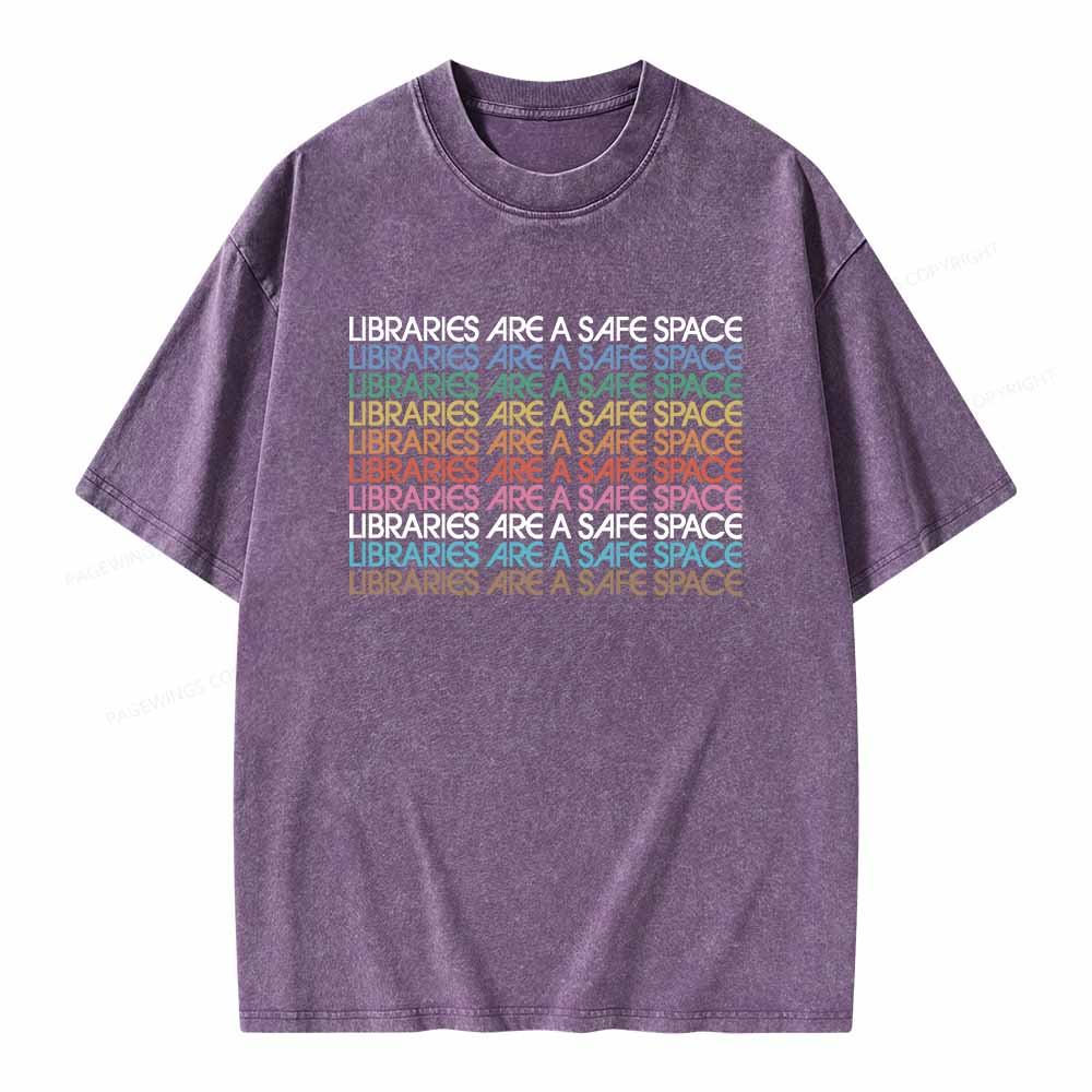 Pagewings Libraries Are For Everyone Unisex Washed T-shirt