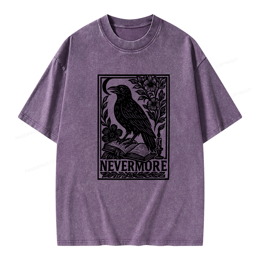 Pagewings Nevermore Unisex Washed T-shirt