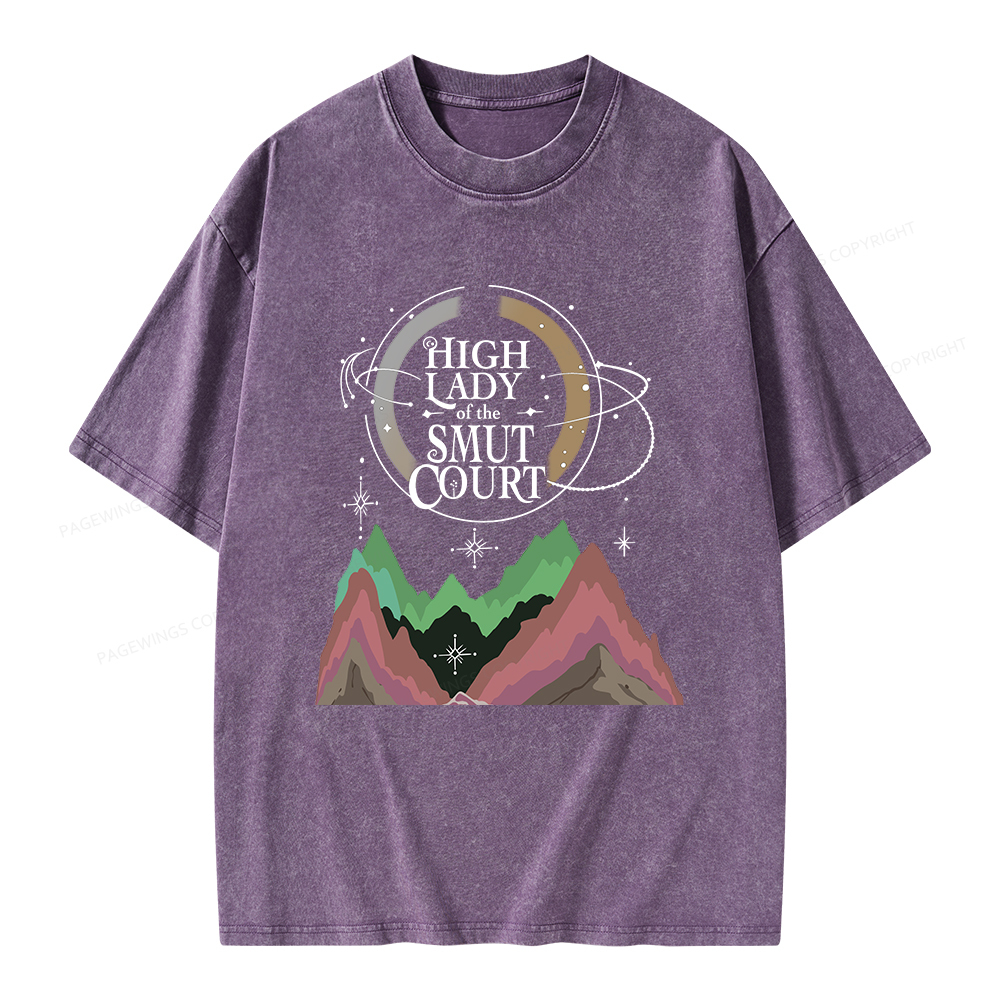 Pagewings High Lady of the Smut Court Unisex Washed T-shirt
