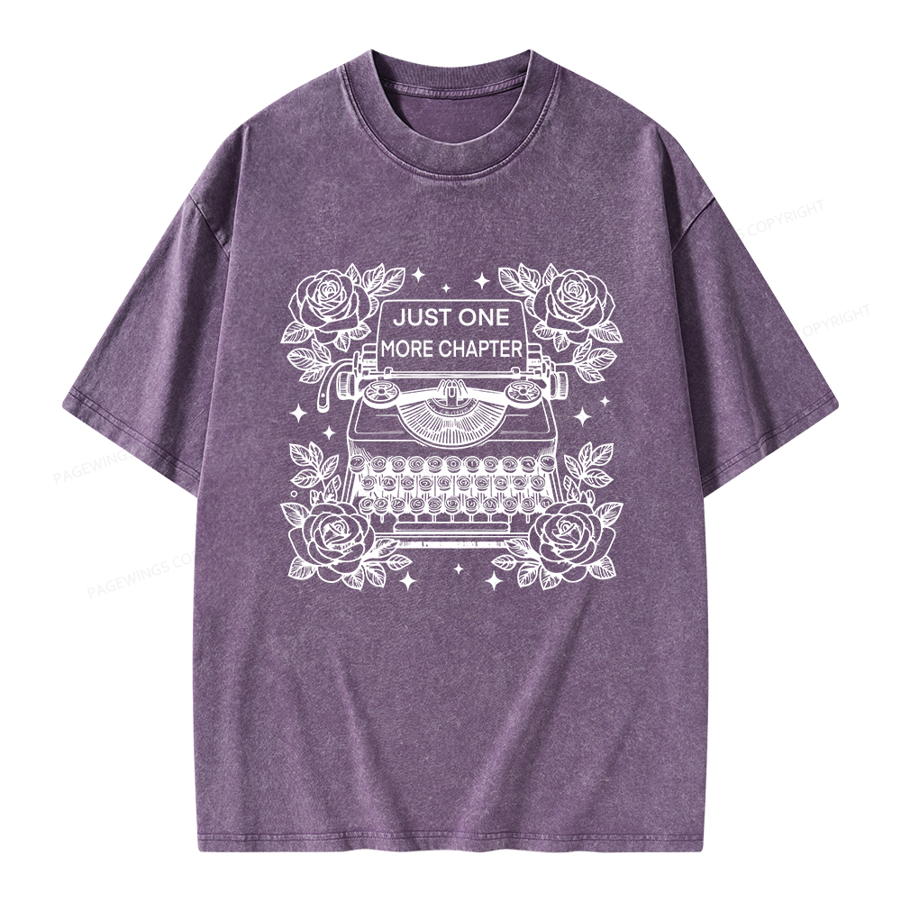 Pagewings Just One More Chapter Unisex Washed T-shirt