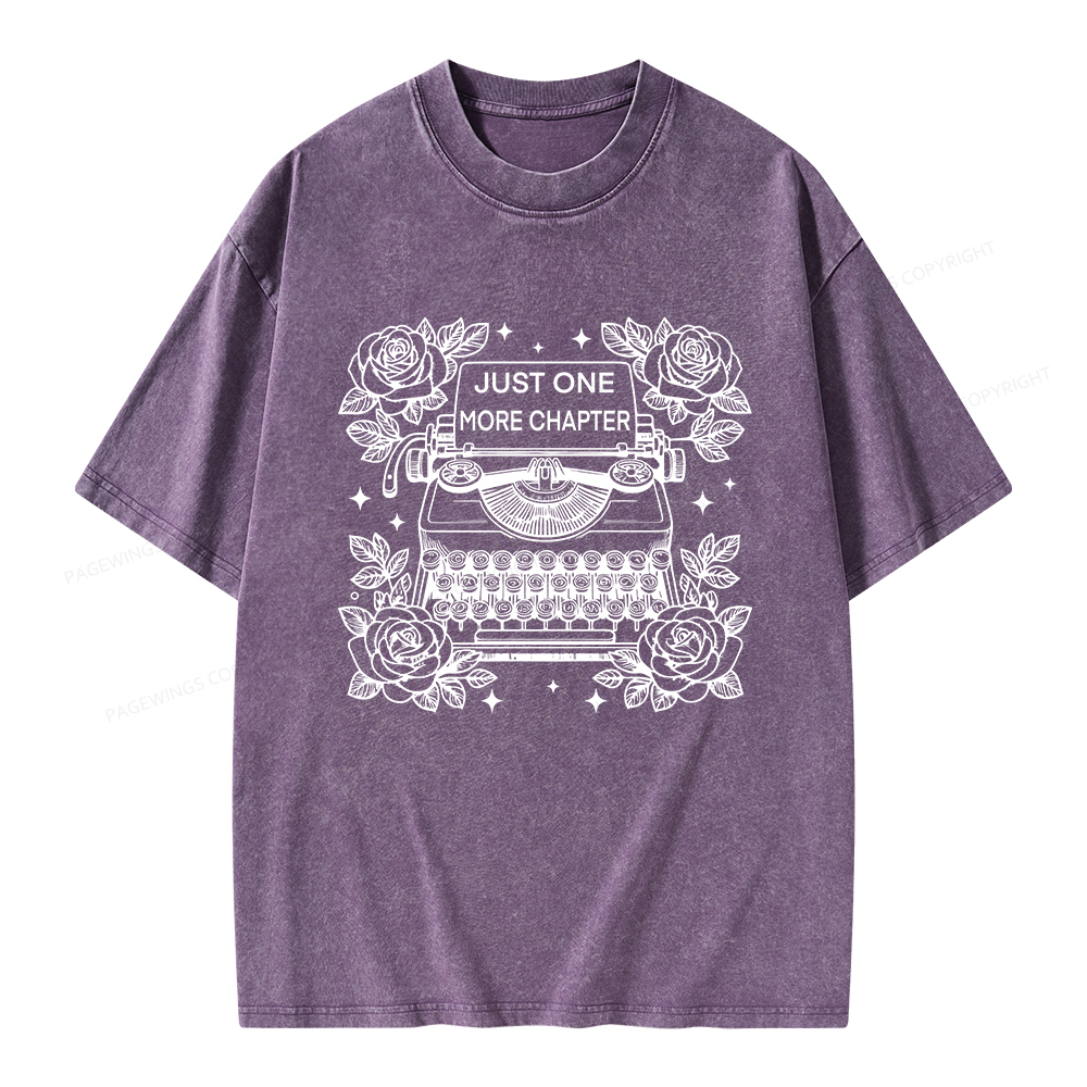 Pagewings Just One More Chapter Unisex Washed T-shirt