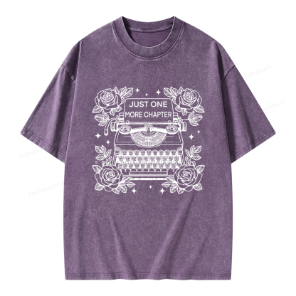 Pagewings Just One More Chapter Unisex Washed T-shirt