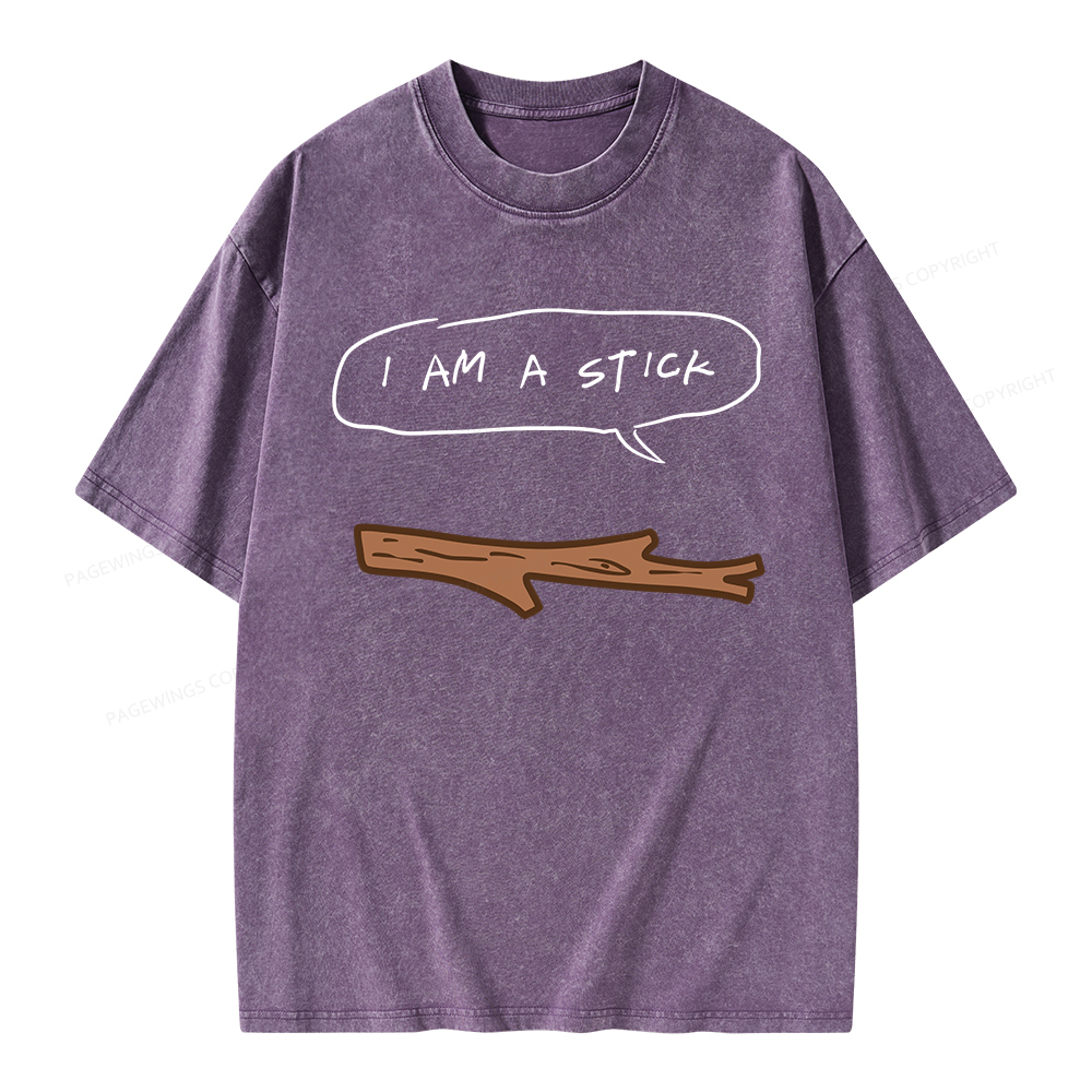 Pagewings I Am A Stick Unisex Washed T-shirt