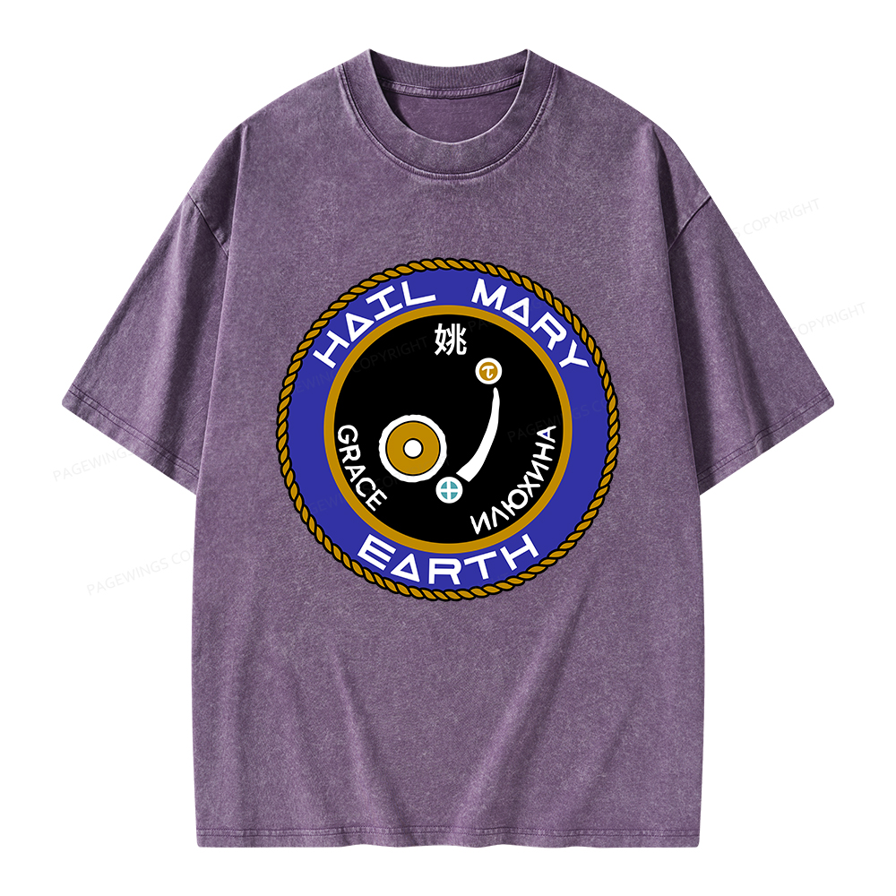 Pagewings Mission Patch Unisex Washed T-shirt