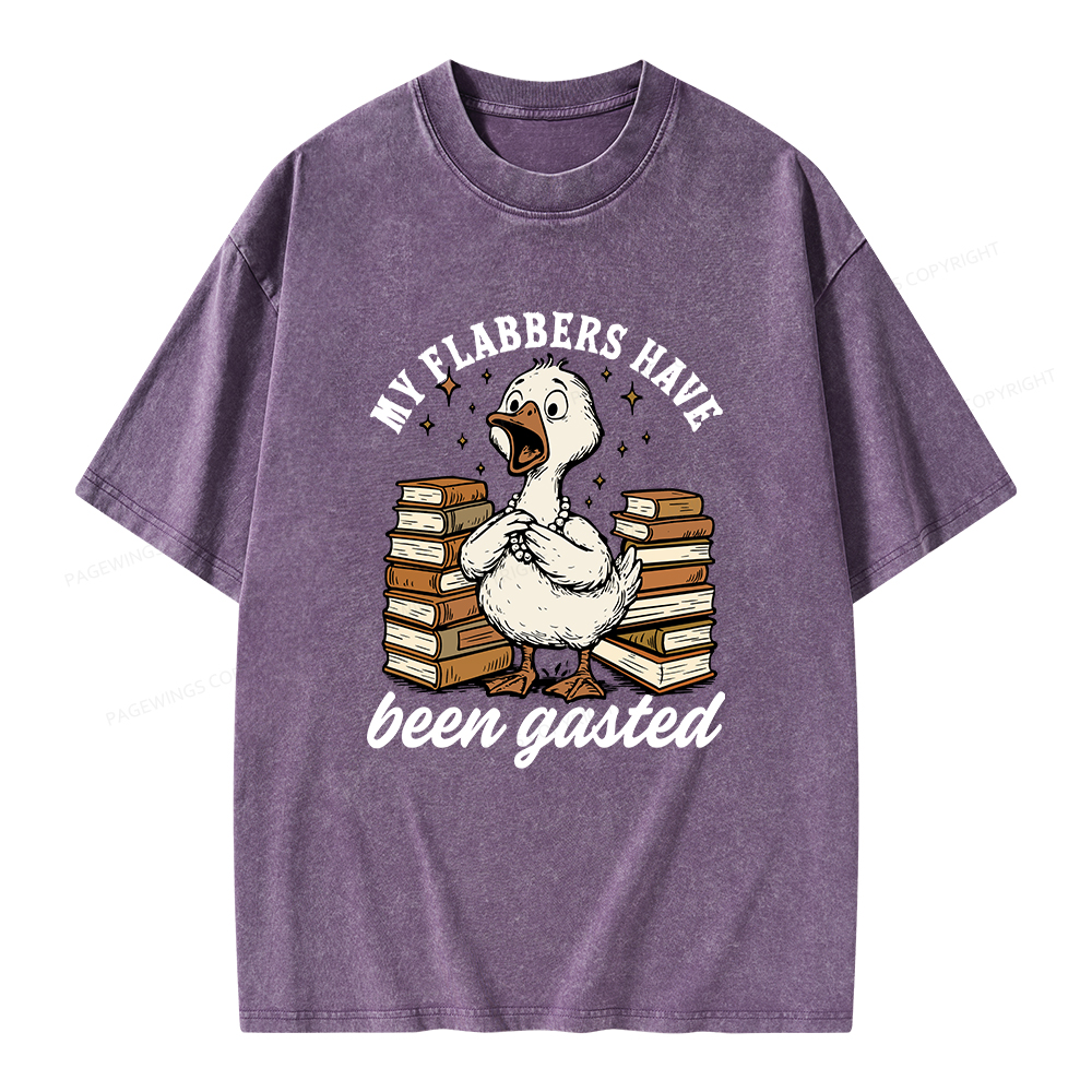Pagewings My Flabbers Have Been Gasted Unisex Washed T-shirt