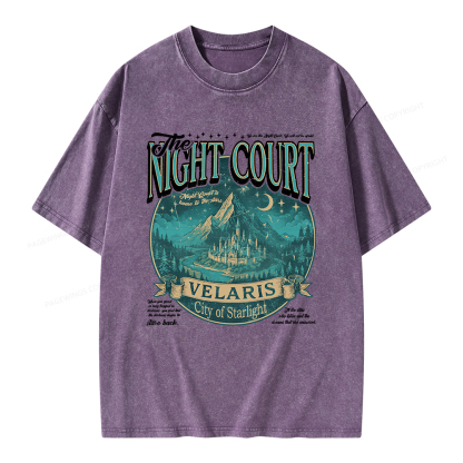 Pagewings The Night Court Unisex Washed T-shirt