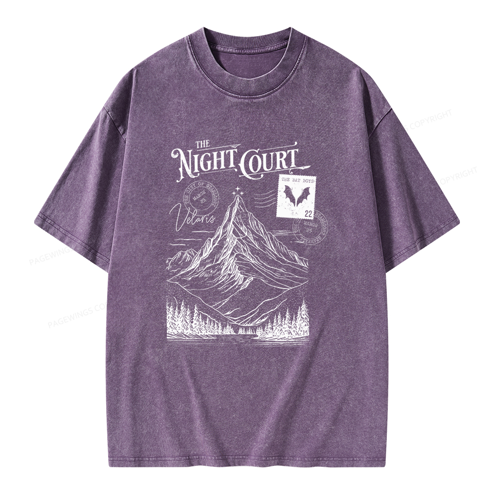 Pagewings The Night Court Unisex Washed T-shirt