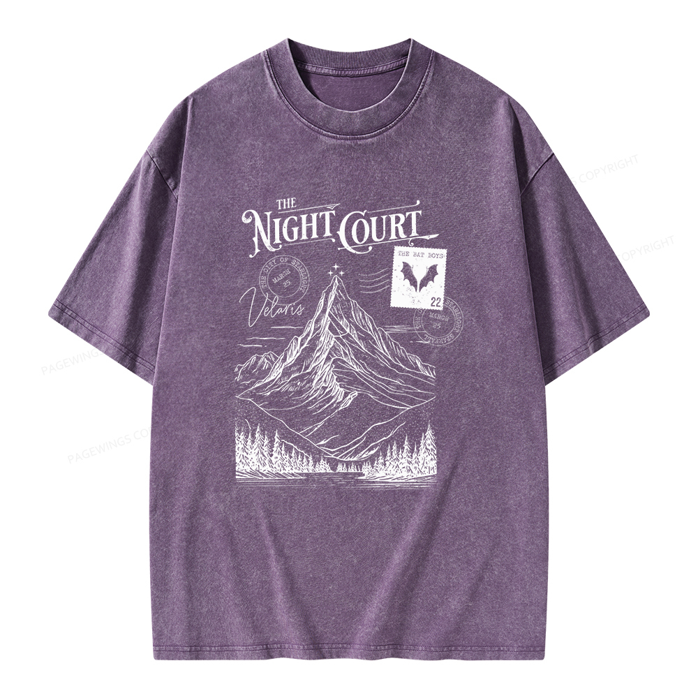 Pagewings The Night Court Unisex Washed T-shirt