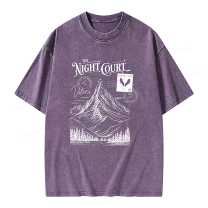 Pagewings The Night Court Unisex Washed T-shirt