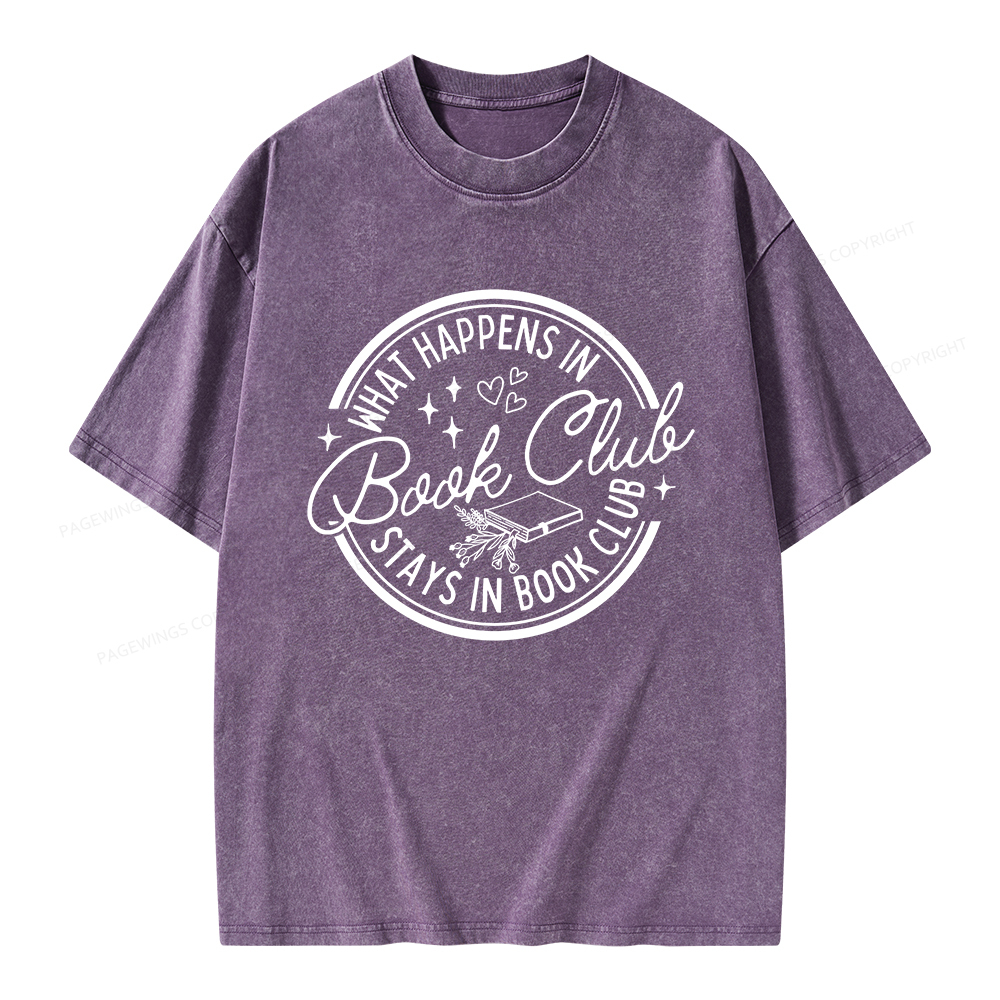 Pagewings What Happens In Book Club Unisex Washed T-shirt