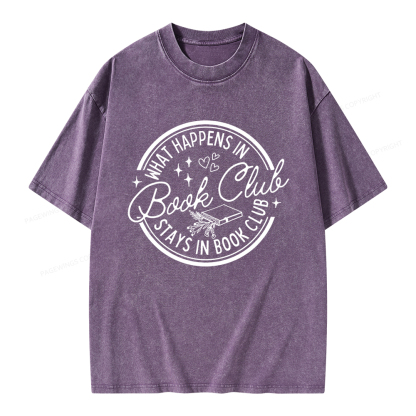 Pagewings What Happens In Book Club Unisex Washed T-shirt