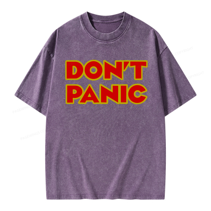 Pagewings Don't Panic  Unisex Washed T-shirt